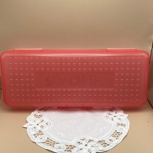 Vintage Red Spacemaker Pencil Case Box 13" x 5"